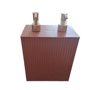 Modern Red Soap Dispenser Set